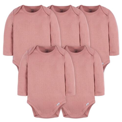 Gerber Gerber Unisex Baby Lang?rmet Solid Onesies Multi-Pack Interlock 180 GSM Pink