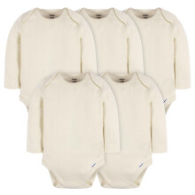 Gerber Unisex Baby Lang?rmet Solid Onesies Multi-Pack Interlock 180 GSM Natural