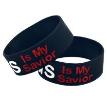 2 jesus mein erlöser aufdruck armband silikon