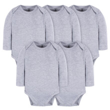 Gerber Unisex Baby Lang?rmet Solid Onesies Multi-Pack Interlock 180 GSM Gr? Heather
