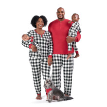 Gerber Baby Feestdagen Familie Matching Pyjama's, Zwart/Rood Buffalo Check, X-Large