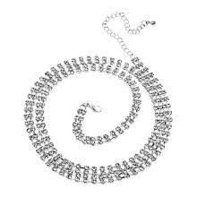 frauen body bauchkette hüftkette silber
