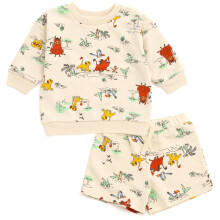 Disney Lv krl Simba Timon Pumbaa Chlapect mikina French Terry a cyklistick ortky 12 mescu