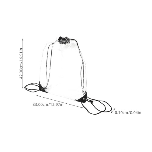 2 transparente Kunststoff Kordelzugtasche 1