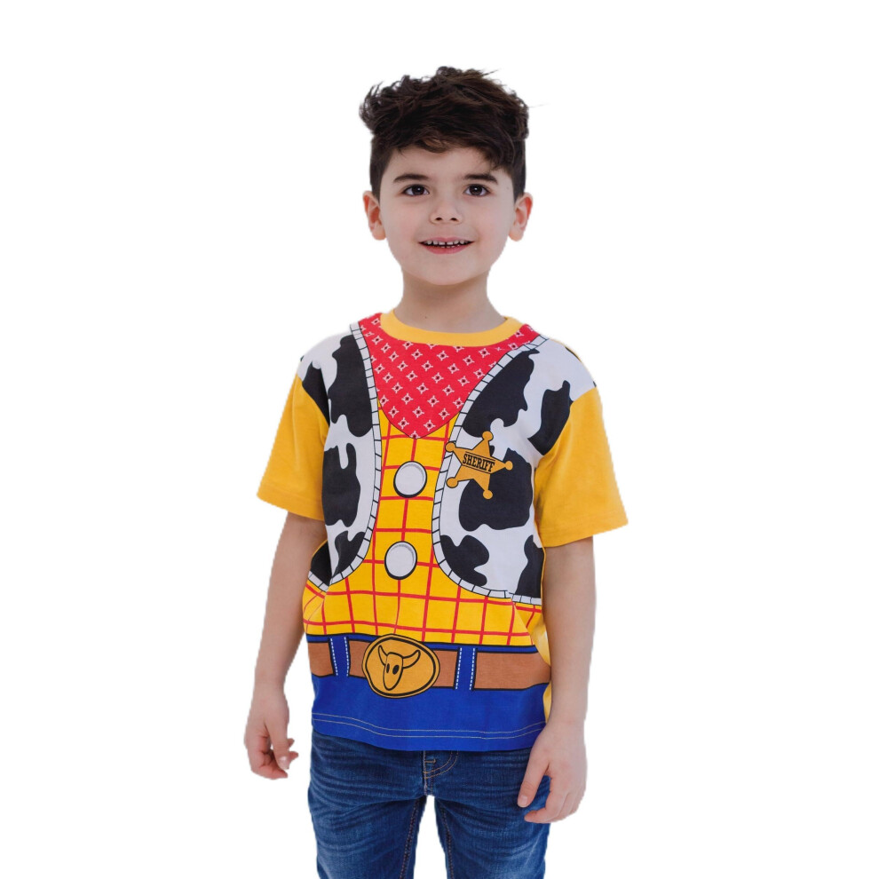 Disney Pixar Toy Story Woody Infant Baby Boys Matching Family Cosplay T-Shirt 12 Months Orange
