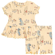 Disney Micimack Eeyore Malacka Infant Baby Girls Peplum pl s kerkpros rvid szett srga 12 hnapos