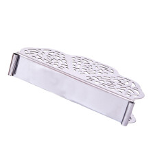 1Stk Silberner Napkin Holder Aus Edelstahl Mit Modernem Design