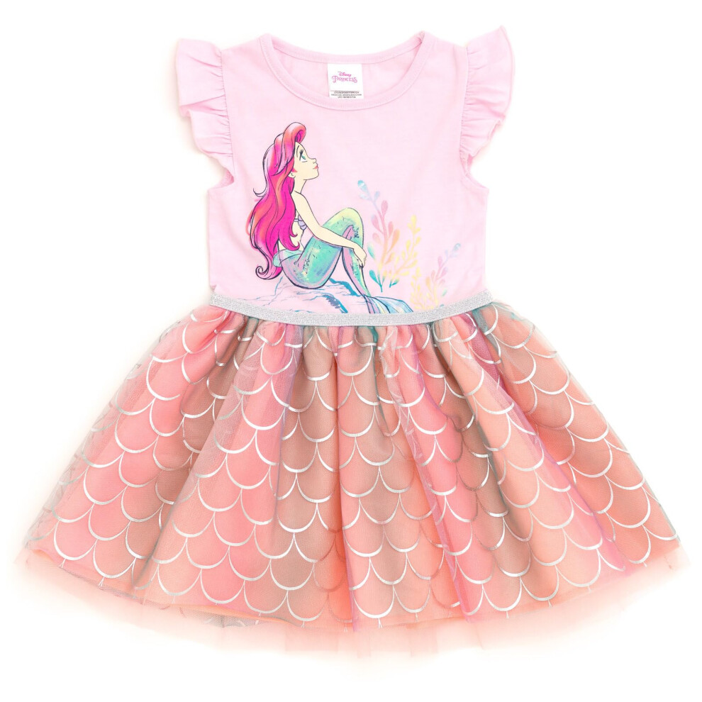 Disney Little Mermaid Princess Ariel Little Girls Tulle Dress 6