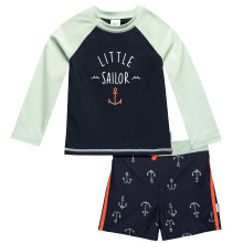Gerber Jongens Baby Peuter Lange Mouwen Rashguard Zwemset, Ankers, 18 Maanden