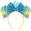 CLGIFT Orecchie blu iridescenti in oro rosa e argento oro (Flounder) 1