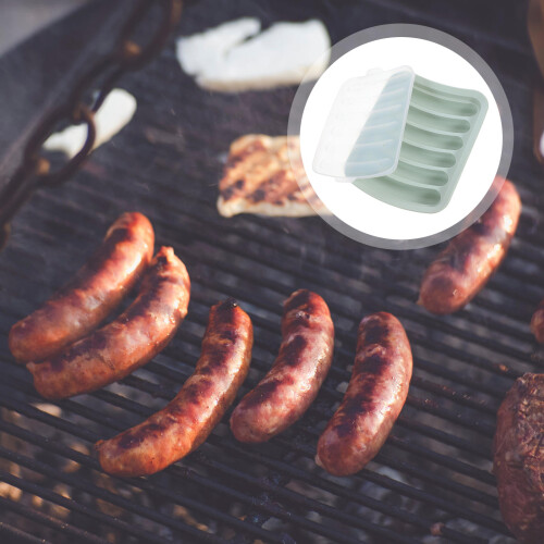Lebensmittelechtes Silikon Hot Dog Form Mit Deckel Grün 2