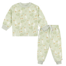 Gerber Baby Meisjes 2-delige Fleece Pyjama Set, Groene Bos