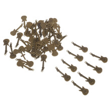 50 vintage gitarren anhänger aus metall für schmuck und basteln
