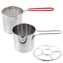 1 Set Fritteuse Frittierkorb Tieffritierbehälter