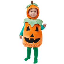 Spooktacular Creations Halloween Kinderen Pompoen Kostuum met Pluche Groene Bladeren voor Peuters