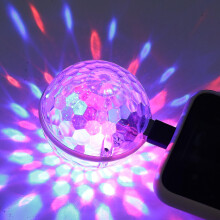 1Stk Mini Wasserball LED Discolicht USB Partylicht Transparent Tragbar