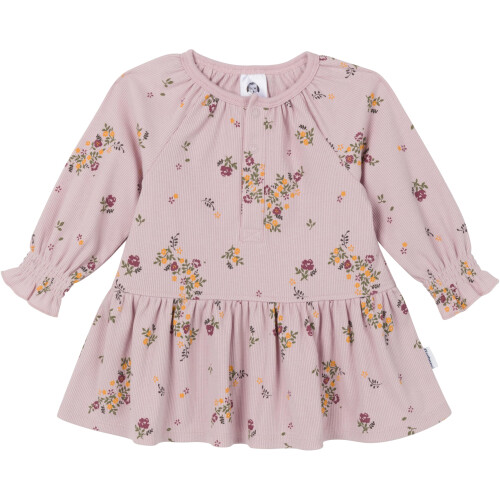 Gerber Gerber Mädchen Langarmkleid, Floral, 24 Monate