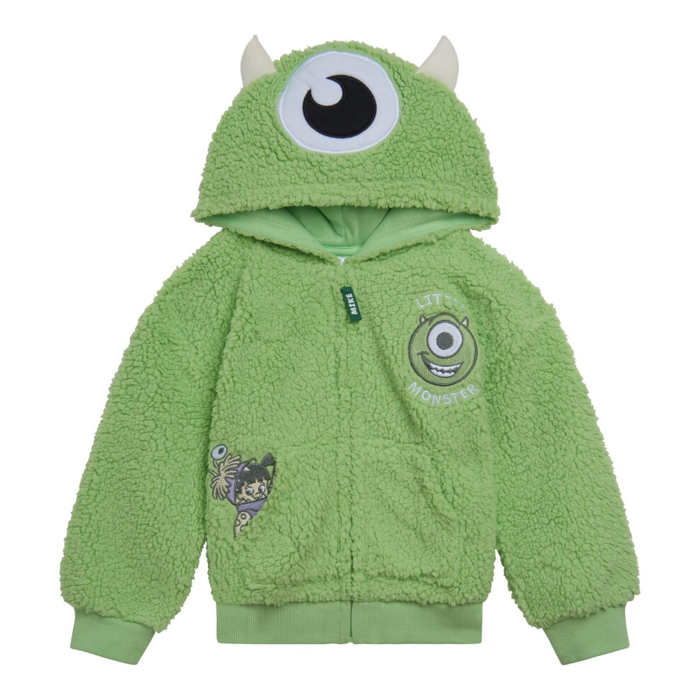 Disney Monsters Inc. Mike Boo Infant Baby Boys Cozy Sherpa Cosplay Hoodie Green/Mike Wazowski 18 Months