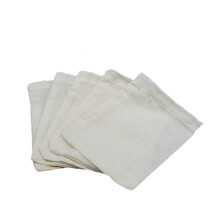20St Baumwoll Teebeutel Mit Zugband 8x10Cm Für Loser Tee Weiß