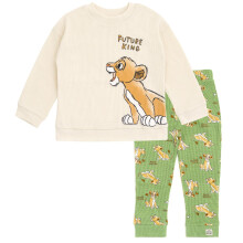 Disney Knig der Lwen Simba Set aus Waffelstrick-Sweatshirt und Jogginghose fr Neugeborene, Jungen, Beige/Grn, 36 Monate