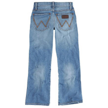 Wrangler Boys JRT20GL Bottes rtro dcontractes Greely Wash Jeans 3TR Denim