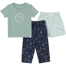 Pigiama 3 pezzi Gerber per neonato (pantaloni + pantaloncini in jersey di poliestere) Rock & Roll