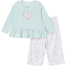 Gerber Peuter Meisjes 2-delige Pyjama Set (Vlamwerend Bovenstuk + Onderstuk), Konijn, 2T