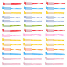 100Stk PVC Armband Anti-Verlust Identifikationsarmband Zufallsfarbe