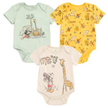 Disney Mickey Mouse Animals Chlapect kojenci 3 balen body Bov/lut/blede zelen 24 mescu