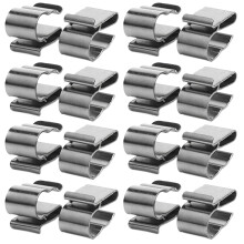 50 St Kabelbefestigungsklammern Für Anhängerrahmen Mit Klebeband Silber