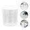 20 messbecher mit deckel, 100 ml, transparent, für laborgebrauch 10