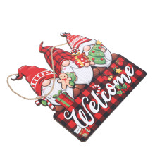 4-teiliges holz weihnachts türschild hängend