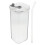 quadratischer Glasbecher 350 ml mit Deckel 1