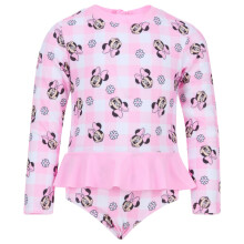 Disney Minnie Mouse Kleinkinder-Badeanzug fr Kleinkinder, UPF 50+, Gingham Pink, 12 Monate