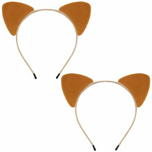 TUTKIMUS 2 Pezzi Marrone Orecchie di Gatto Fascia Morbida Orecchio di Gatto Peloso per Le Donne Cosplay Gioco di Ruolo Gatti Accessori per Costum