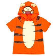 Disney Winnie The Pooh Tigger Kleinkind Jungen Kapuzen-passendes Familien-Cosplay-T-Shirt Orange 4T
