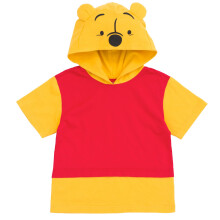 Disney Winnie The Pooh Kleinkind Jungen Kapuzen-passendes Familien-Cosplay-T-Shirt Gelb/Rot 2T