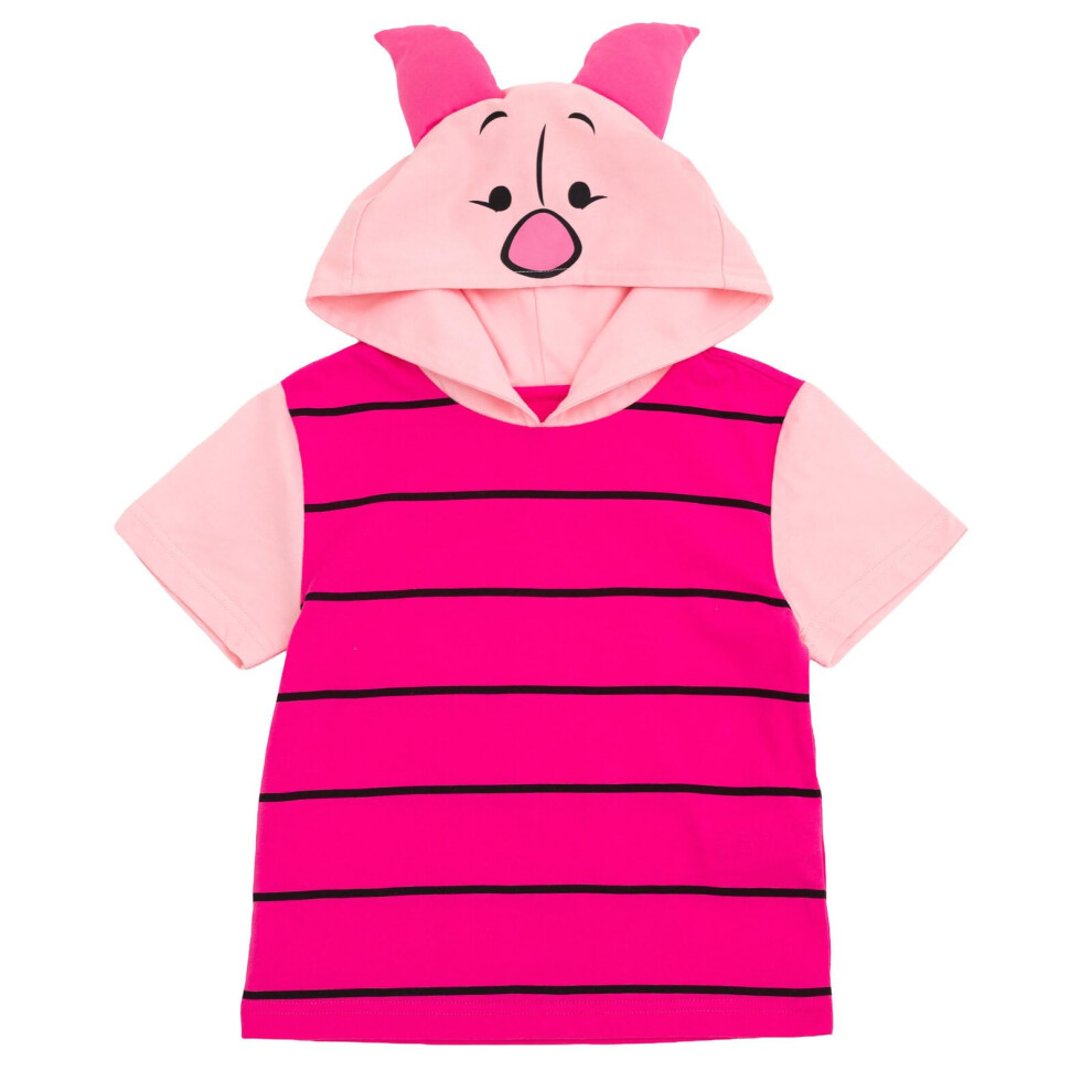 Disney Winnie The Pooh Piglet Toddler Boys Hooded Matching Family Cosplay T-Shirt 4T Pink