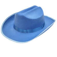 The Dreidel Company Cappello western in feltro da cowboy azzurro da 22"""" Circonferenza Costume da vestire per bambini Fai finta di giocare a bomb