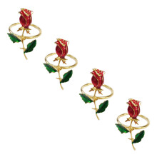 4 Rose Metall Tischdekoration
