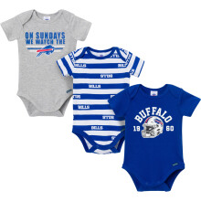 Gerber NFL 3-pack onesie bodysuit voor babyjongens, rekeningen 18 maanden