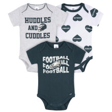 Gerber Baby Meisjes NFL 3-Pack Rompertjes, Eagles, 6-12 Maanden