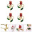 4 Rose Metall Tischdekoration 2