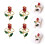 4 Rose Metall Tischdekoration 4