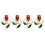 4 Rose Metall Tischdekoration 3