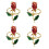 4 Rose Metall Tischdekoration 8