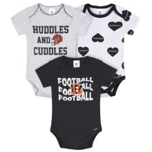 Gerber Baby Meisjes NFL 3-Pack Romper, Bengals, 6-12 Maanden