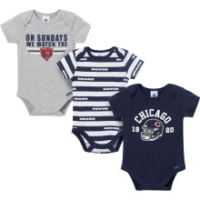 Gerber NFL-onesiebodysuit voor babyjongens, 3-pack, NFL, 6 maanden
