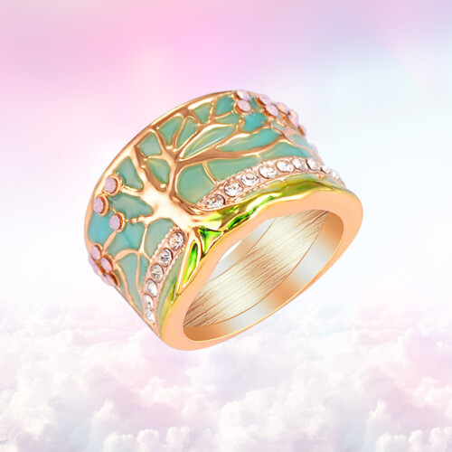 life tree fingerring, retro design, metall, größe 9 2