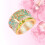 life tree fingerring, retro design, metall, größe 9 8